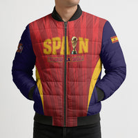 Custom Spain 2026 World Football Bomber Puffer Jacket Vamos La Roja
