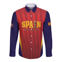 Custom Spain 2026 World Football Long Sleeve Button Shirt Vamos La Roja