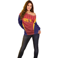 Custom Spain 2026 World Football Off Shoulder Sweater Vamos La Roja