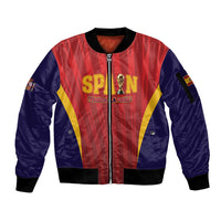Custom Spain 2026 World Football Sleeve Zip Bomber Jacket Vamos La Roja