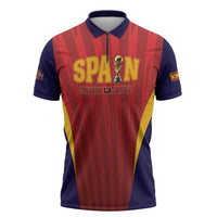 Custom Spain 2026 World Football Zipper Polo Shirt Vamos La Roja