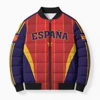 Custom Spain 2026 World Football Bomber Puffer Jacket Vamos Espana