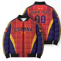Custom Spain 2026 World Football Bomber Puffer Jacket Vamos Espana