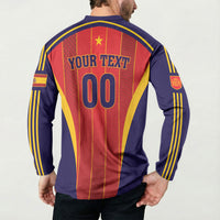 Custom Spain 2026 World Football Button Sweatshirt Vamos Espana