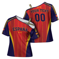 Custom Spain 2026 World Football Cross Shoulder Shirt Vamos Espana