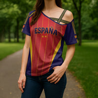 Custom Spain 2026 World Football Cross Shoulder Shirt Vamos Espana