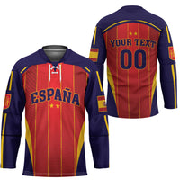 Custom Spain 2026 World Football Hockey Jersey Vamos Espana