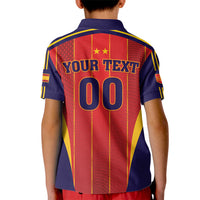 Custom Spain 2026 World Football Kid Polo Shirt Vamos Espana