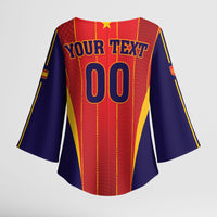 Custom Spain 2026 World Football Kimono Sleeve Blouse Vamos Espana