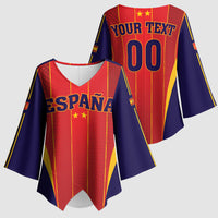 Custom Spain 2026 World Football Kimono Sleeve Blouse Vamos Espana