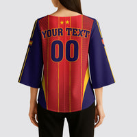 Custom Spain 2026 World Football Kimono Sleeve Blouse Vamos Espana