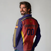 Custom Spain 2026 World Football Long Sleeve Polo Shirt Vamos Espana