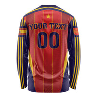 Custom Spain 2026 World Football Long Sleeve Shirt Vamos Espana