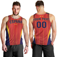 Custom Spain 2026 World Football Men Tank Top Vamos Espana