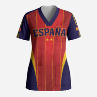 Custom Spain 2026 World Football Scrub Top Vamos Espana