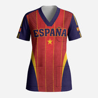 Custom Spain 2026 World Football Scrub Top Vamos Espana