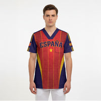 Custom Spain 2026 World Football Scrub Top Vamos Espana