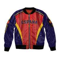 Custom Spain 2026 World Football Sleeve Zip Bomber Jacket Vamos Espana