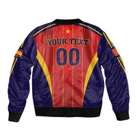 Custom Spain 2026 World Football Sleeve Zip Bomber Jacket Vamos Espana