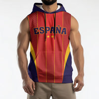 Custom Spain 2026 World Football Sleeveless Hoodie Vamos Espana