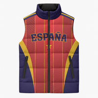Custom Spain 2026 World Football Sleeveless Puffer Jacket Vamos Espana