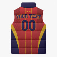 Custom Spain 2026 World Football Sleeveless Puffer Jacket Vamos Espana