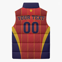 Custom Spain 2026 World Football Sleeveless Puffer Jacket Vamos Espana