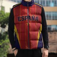 Custom Spain 2026 World Football Sleeveless Puffer Jacket Vamos Espana