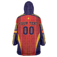 Custom Spain 2026 World Football Wearable Blanket Hoodie Vamos Espana