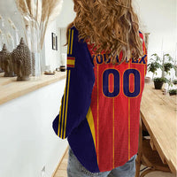 Custom Spain 2026 World Football Women Casual Shirt Vamos Espana