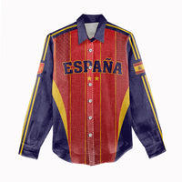 Custom Spain 2026 World Football Women Casual Shirt Vamos Espana