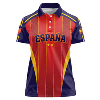Custom Spain 2026 World Football Women Polo Shirt Vamos Espana