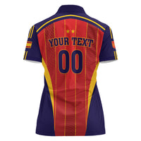 Custom Spain 2026 World Football Women Polo Shirt Vamos Espana
