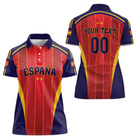 Custom Spain 2026 World Football Women Polo Shirt Vamos Espana