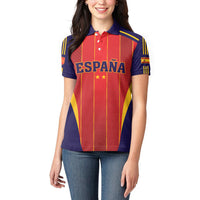 Custom Spain 2026 World Football Women Polo Shirt Vamos Espana