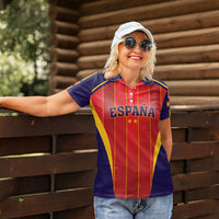Custom Spain 2026 World Football Women Polo Shirt Vamos Espana