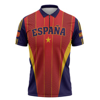 Custom Spain 2026 World Football Zipper Polo Shirt Vamos Espana