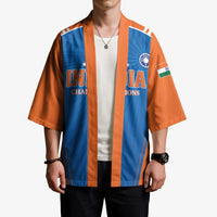 Custom India 2026 World Cricket Kimono Women in Blue Go Champions