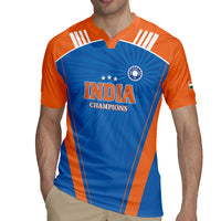 Custom India 2026 World Cricket Rugby Jersey Women in Blue Go Champions