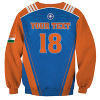 Custom India 2026 World Cricket Sweatshirt Women in Blue Go Champions