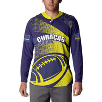 Custom Rugby Curacao Button Sweatshirt Korsou Go Champion - Wonder Print Shop