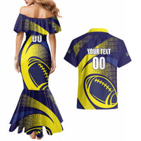 Custom Rugby Curacao Couples Matching Mermaid Dress and Hawaiian Shirt Korsou Go Champion - Wonder Print Shop
