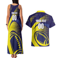 Custom Rugby Curacao Couples Matching Tank Maxi Dress and Hawaiian Shirt Korsou Go Champion - Wonder Print Shop