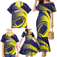 Custom Rugby Curacao Family Matching Mermaid Dress and Hawaiian Shirt Korsou Go Champion - Wonder Print Shop