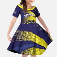 Custom Rugby Curacao Family Matching Off The Shoulder Long Sleeve Dress and Hawaiian Shirt Korsou Go Champion - Wonder Print Shop