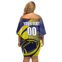 Custom Rugby Curacao Off Shoulder Short Dress Korsou Go Champion - Wonder Print Shop