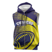 Rugby Curacao Sleeveless Zip Hoodie Korsou Go Champion - Wonder Print Shop