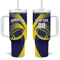 Custom Rugby Curacao Tumbler With Handle Korsou Go Champion - Wonder Print Shop