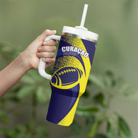 Custom Rugby Curacao Tumbler With Handle Korsou Go Champion - Wonder Print Shop
