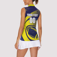 Custom Rugby Curacao Women Sleeveless Polo Shirt Korsou Go Champion - Wonder Print Shop